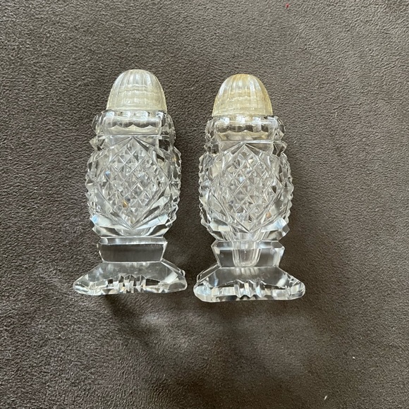 Vintage Crystal Salt and Pepper Shakers - Picture 2 of 6